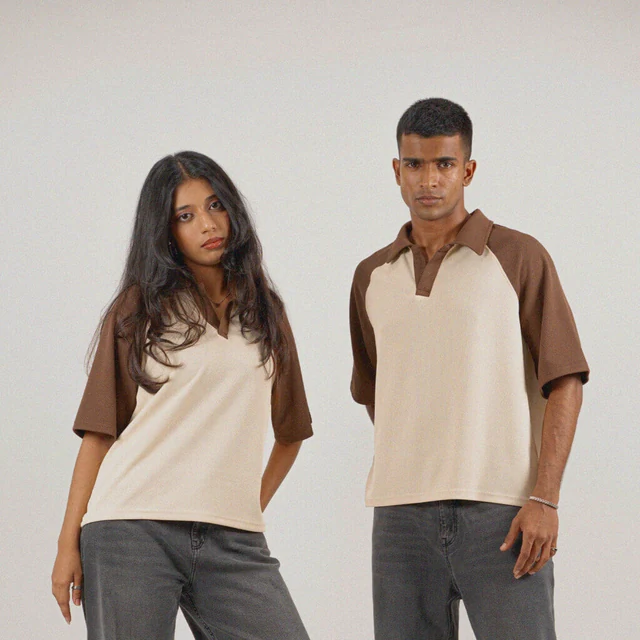 Brown Boxy Raglan tee