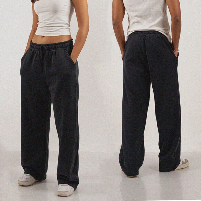 Wide Leg Black Sweats
