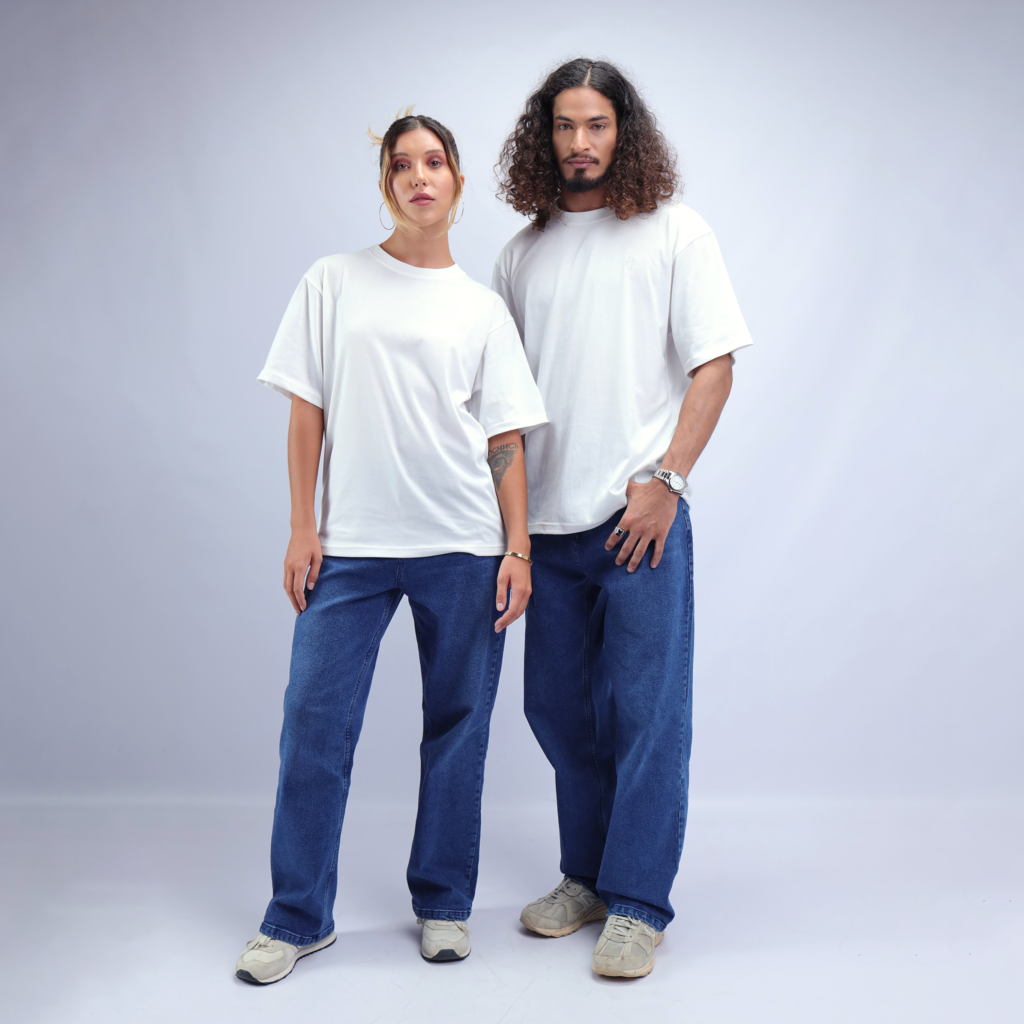 Loose Fit Dark Blue Jeans