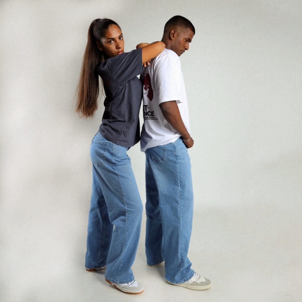 Loose Fit Light Blue Jeans