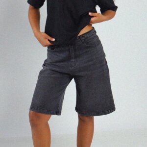 Black Denim Jorts