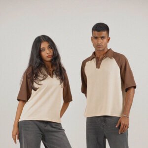 Brown Boxy Raglan tee