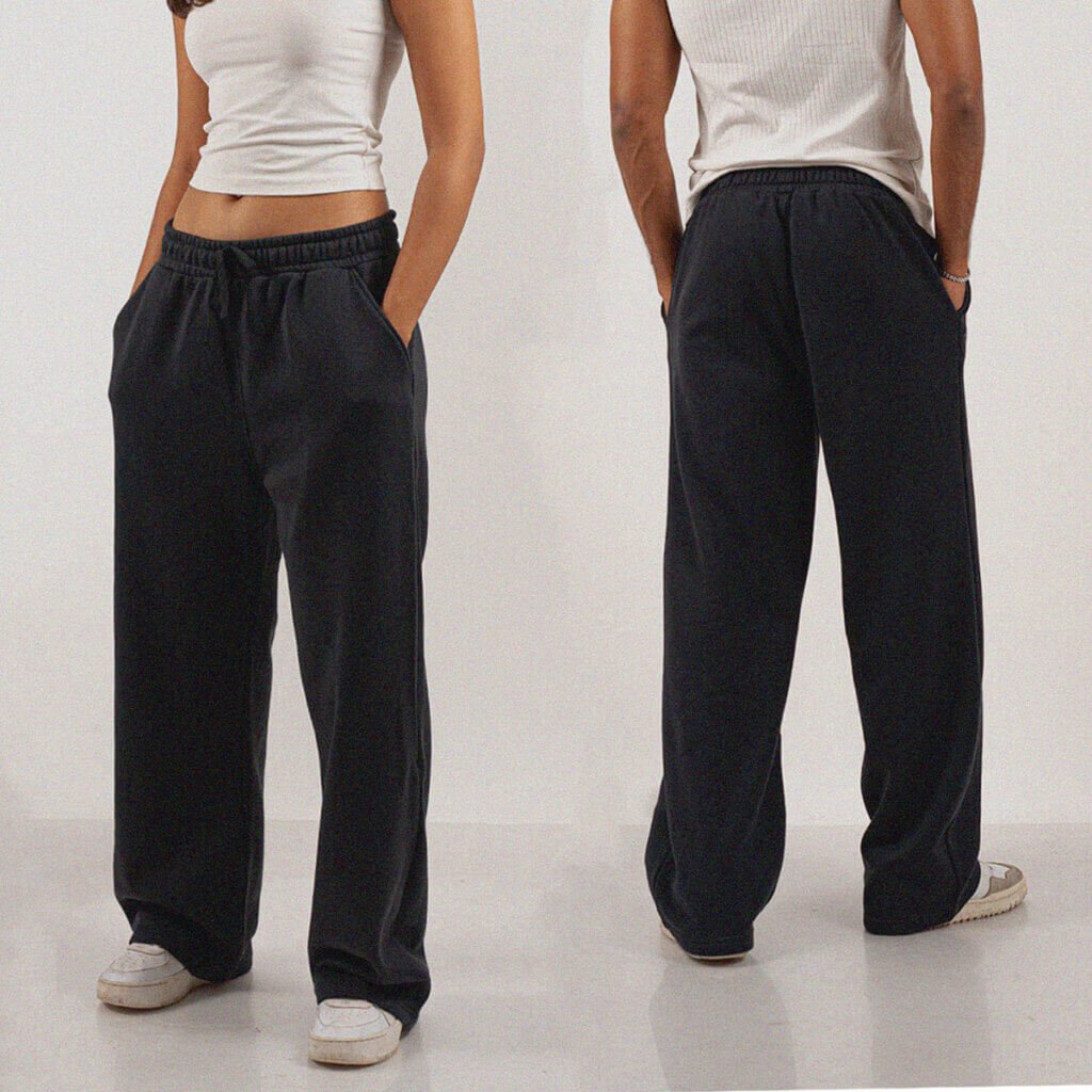 Wide Leg Black Sweats