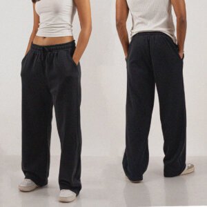 Wide Leg Black Sweats